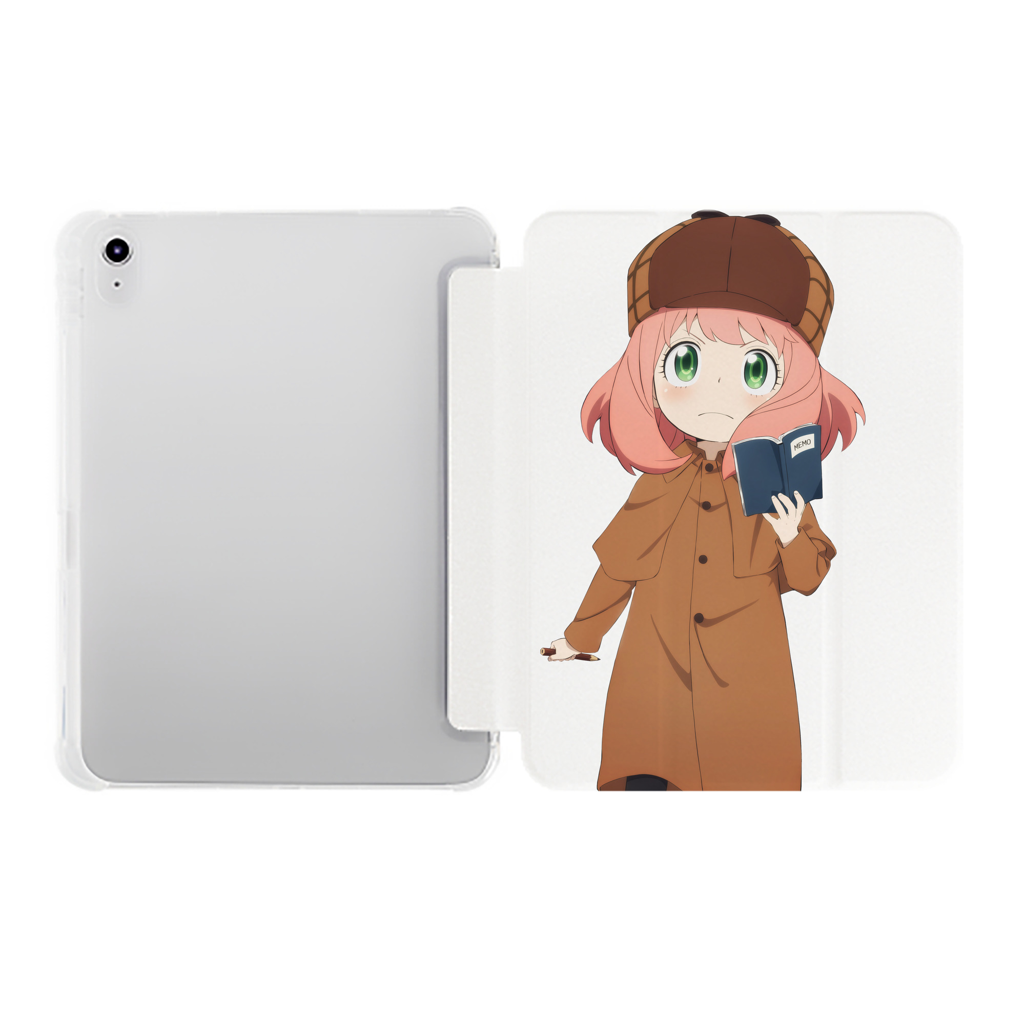 （画像用） SPY×FAMILY间谍家家酒 IPad ケース ペン収納付き 三つ折りスタンド PUレザー×シリコン 対応機種9.5/10.5/10.9インチ